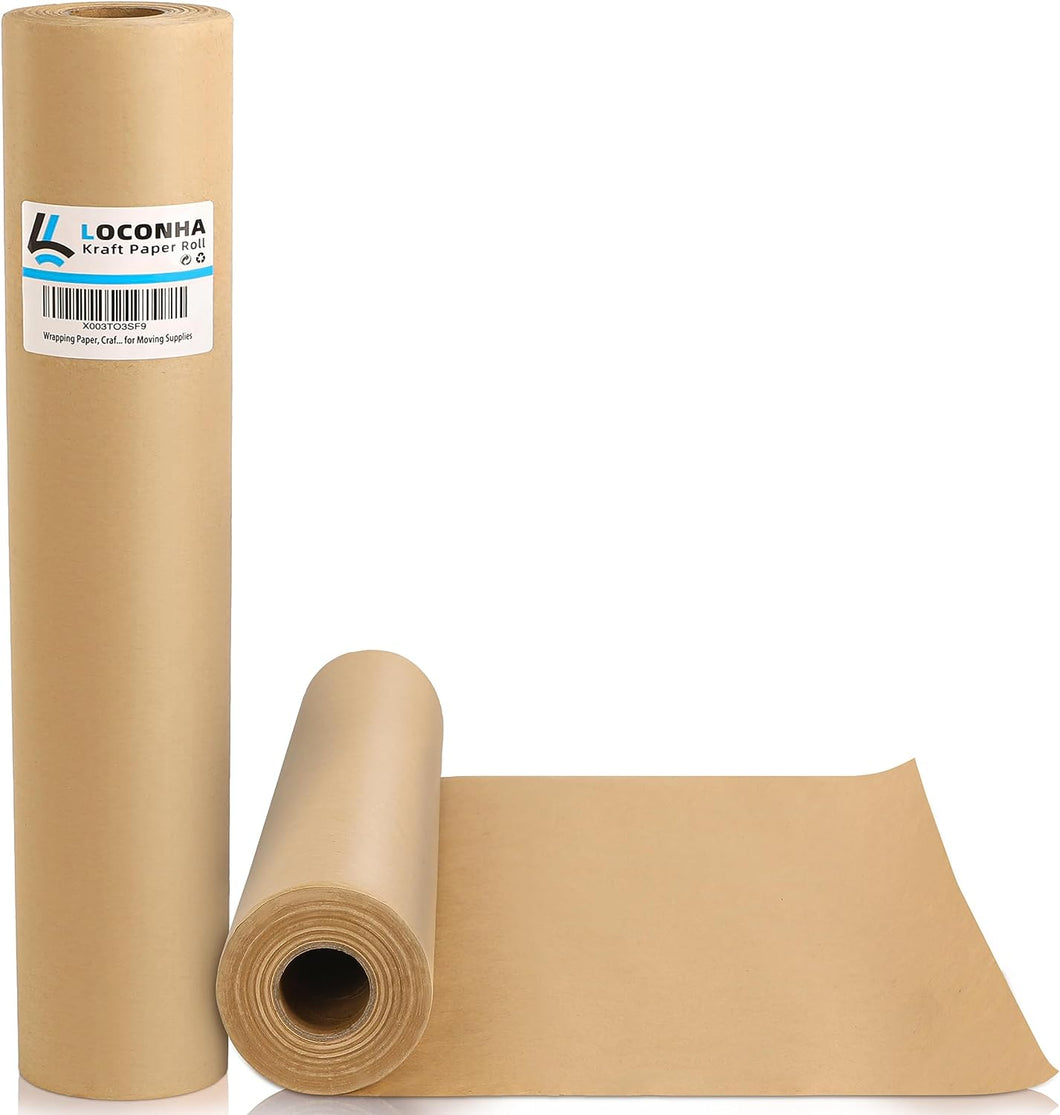 Wrapping Paper, Craft Paper, Brown Kraft Paper Roll 17.8