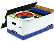 Load image into Gallery viewer, Bankers Box Fellowes 00702 Store/File Medium-Duty Storage Boxes with Lift-Off Lid, Legal
